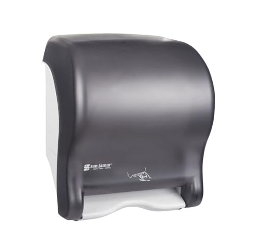 San Jamar Tear-N-Dry Essence Automatic Dispenser, Wall Mount, Plastic, Black Pearl