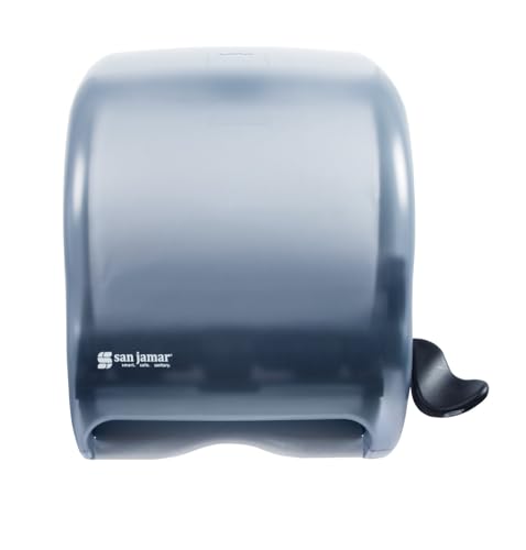 San Jamar Element Paper Towel Dispenser, Manual Lever Roll for Bathroom and Kitchen, 12.75″ x 12.5″ x 8.5″, 1 Count, Arctic Blue